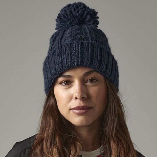 Beechfield Cable Knit Melange Beanie Thumbnail